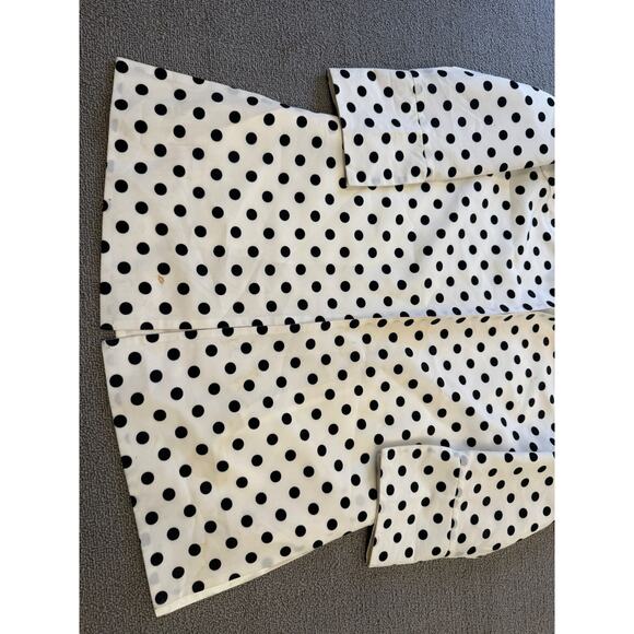 GRACE CHUANG Women's Small Polka Dot Duster Jacket Coat S White Black - Picture 9 of 16